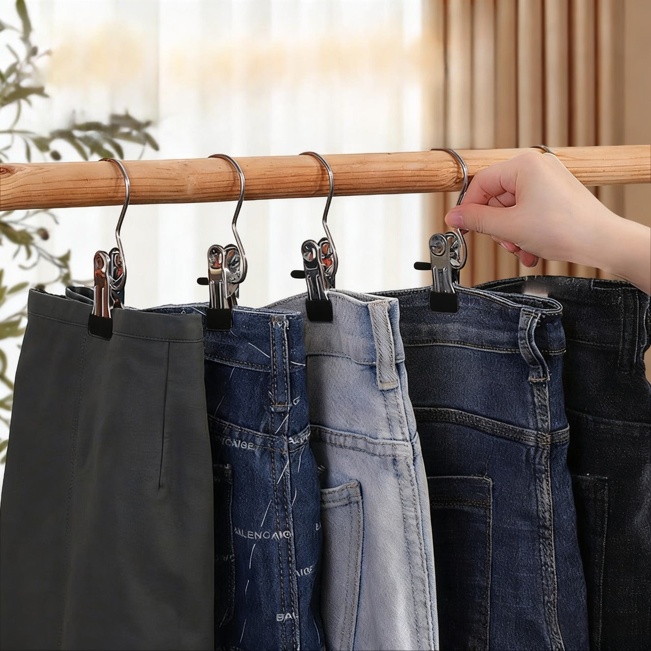 20 Counts Heavy Duty Boot Hanger Clips Premium Hanging Hook Clips for Socks Towels Pants Handbags Hats Home & Travel Closet Organizer