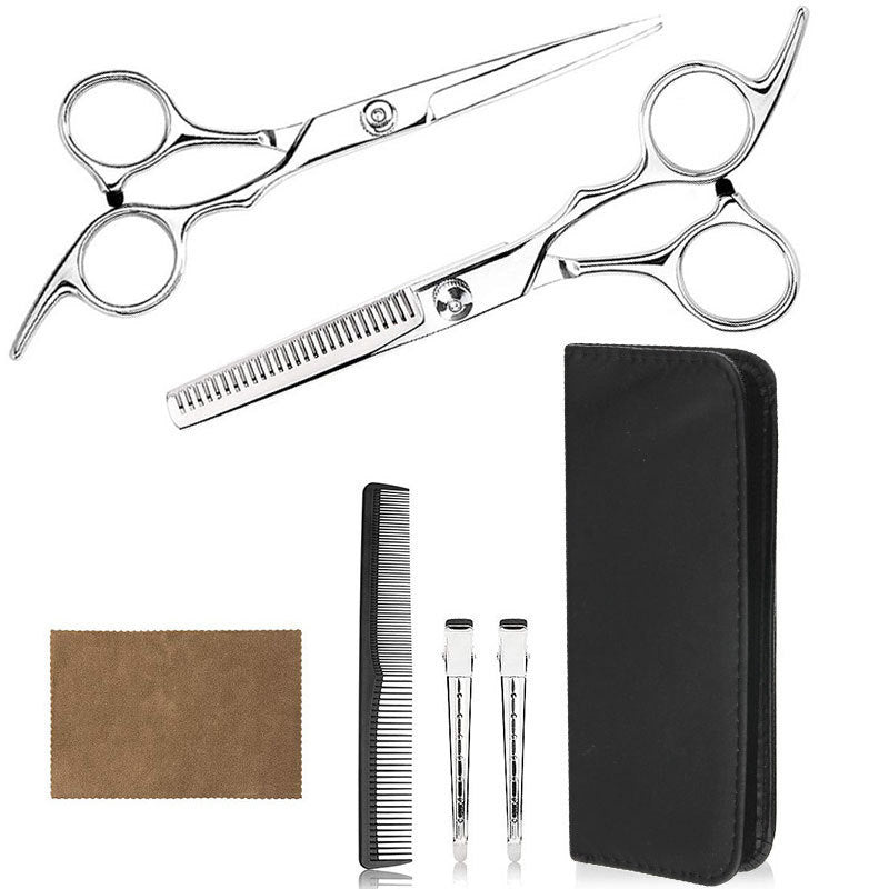JAYWAYNE Professional Hair Cutting Scissors Set with Thinning Shears for Hair Cutting, 6.7 Inch Hair Scissors Kit for Home Salon, Barber, Hairdresser Grooming
