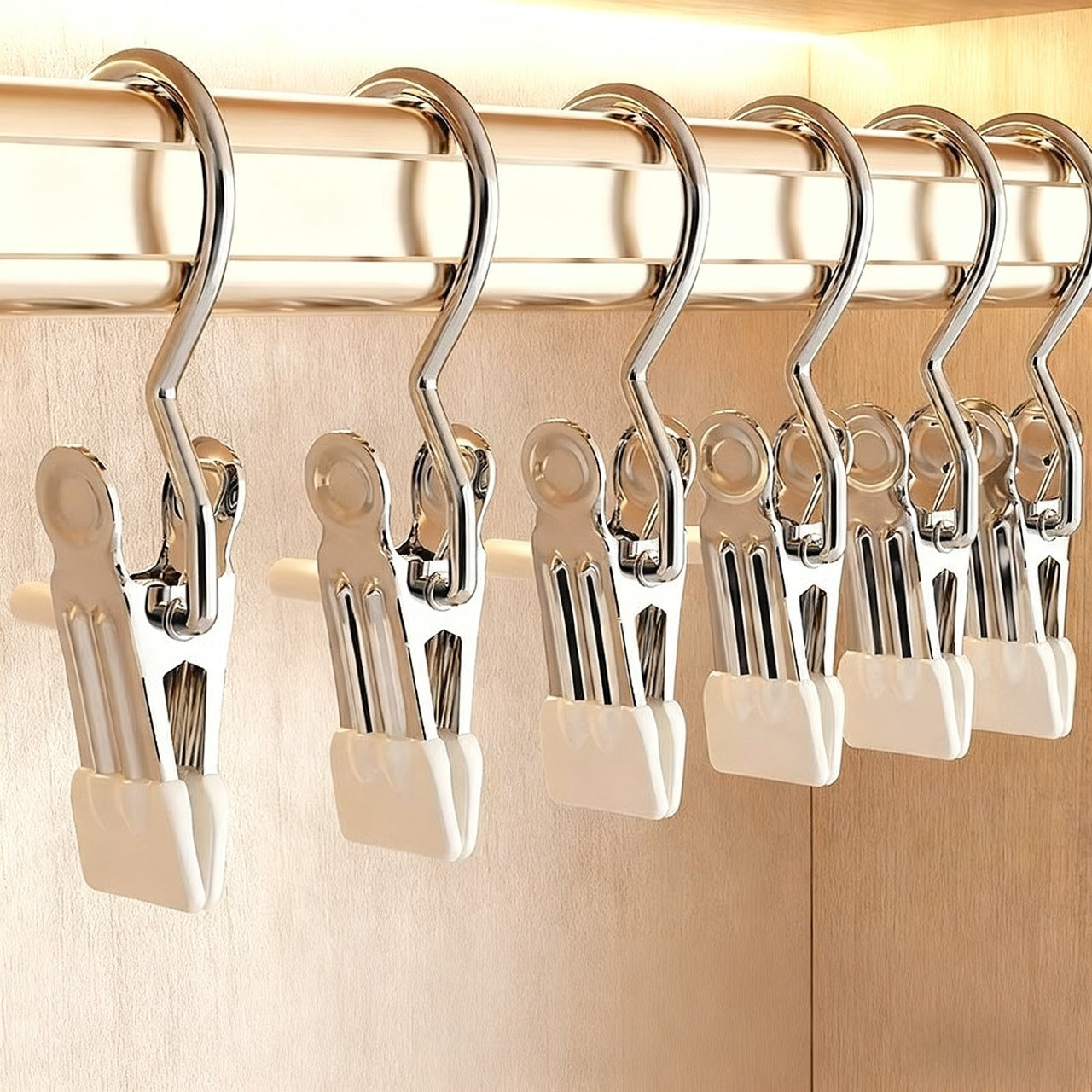 20 Counts Heavy Duty Boot Hanger Clips Premium Hanging Hook Clips for Socks Towels Pants Handbags Hats Home & Travel Closet Organizer