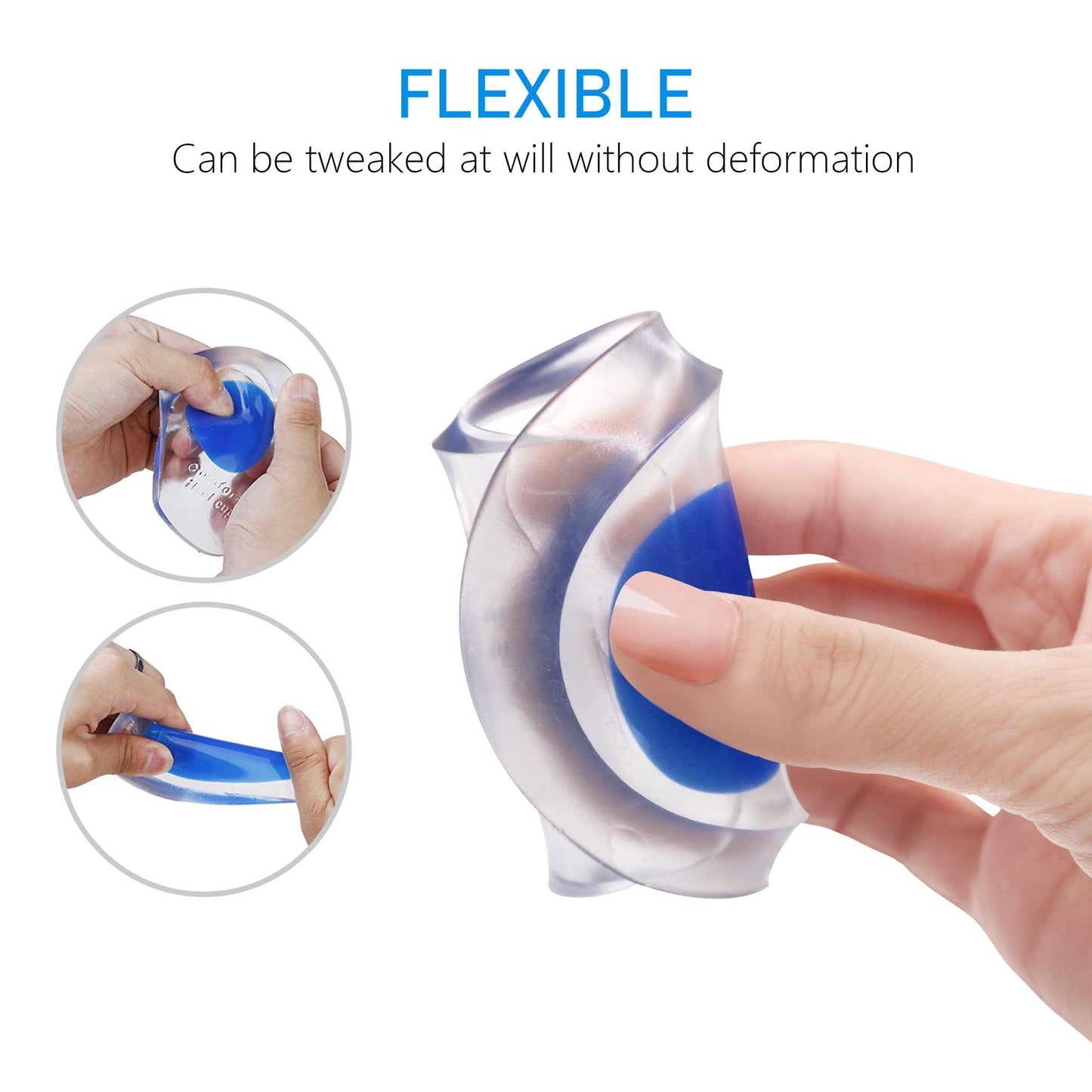 Gel Heel Cups Gel Heel Inserts Plantar Fasciitis Inserts Heel Gel Pads for Bone Spur & Achilles Pain Footwear Shoe(3 pairs) Insoles Comfort Parent