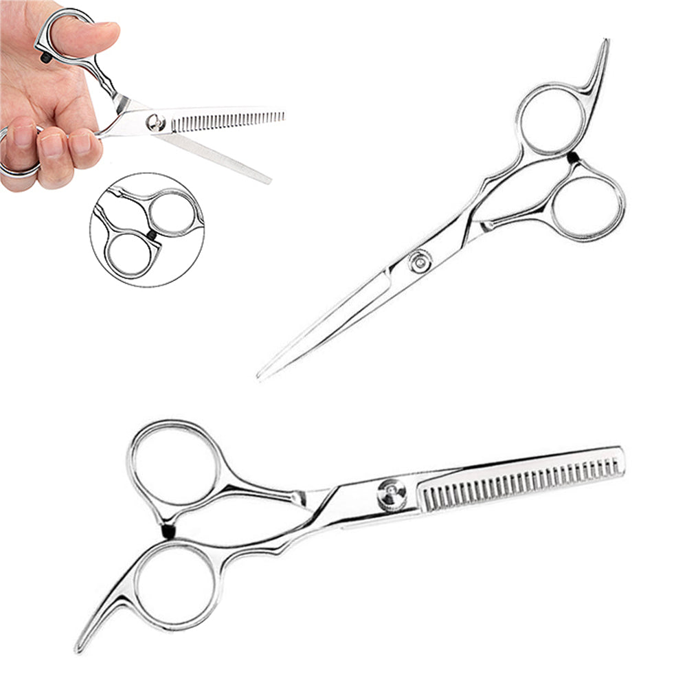 JAYWAYNE Professional Hair Cutting Scissors Set with Thinning Shears for Hair Cutting, 6.7 Inch Hair Scissors Kit for Home Salon, Barber, Hairdresser Grooming