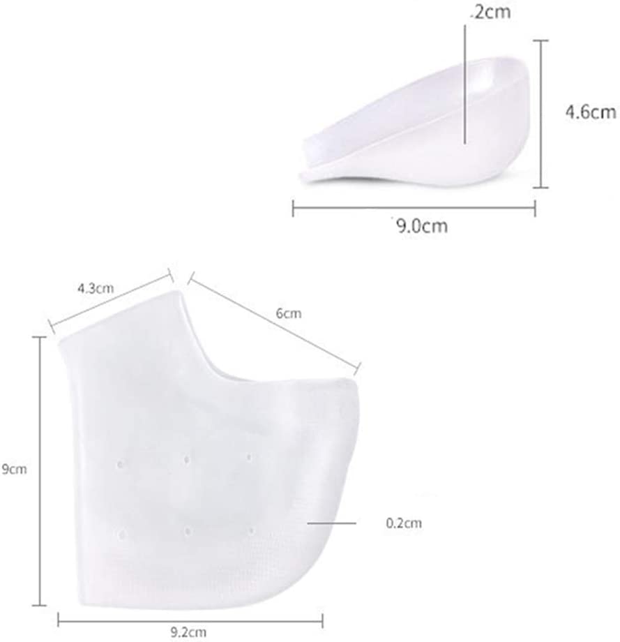 Dr.pedi 2.5cm Clear Silicone Heel Lifts for Height Increase - Invisible Shoe Inserts for Men & Women, Comfortable & Discreet Lift Insoles (1 Pair, 2.5cm/1 inch)