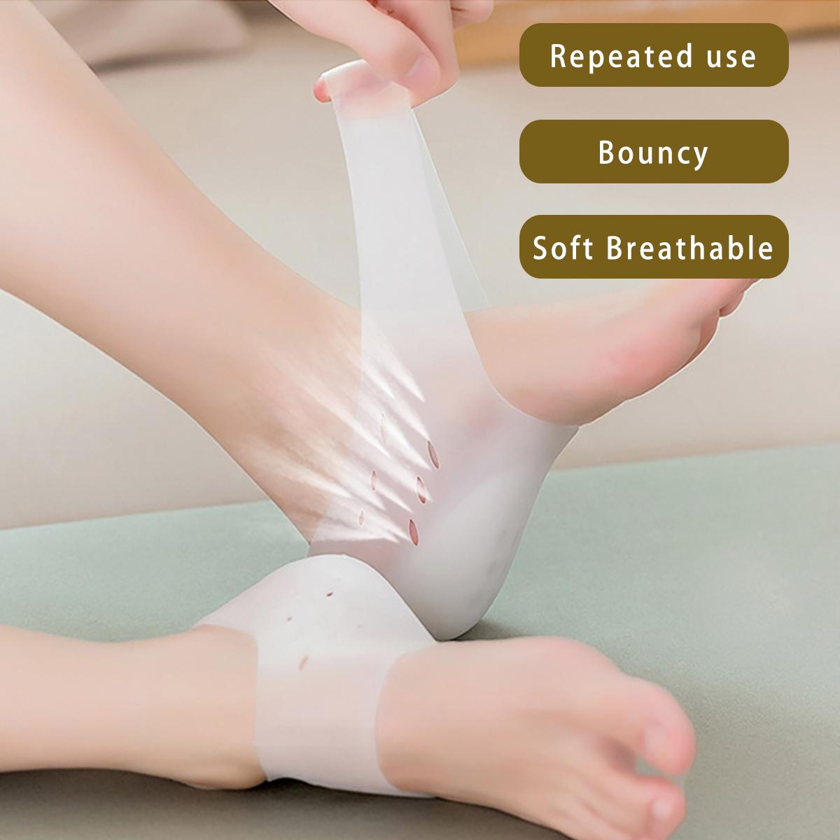 Silicone 2.5CM Gel Heel Protectors Invisible Shoe Insole (Silicone case plues gel pad) Height Increase Insoles ~2.5cm (subject to body weight)