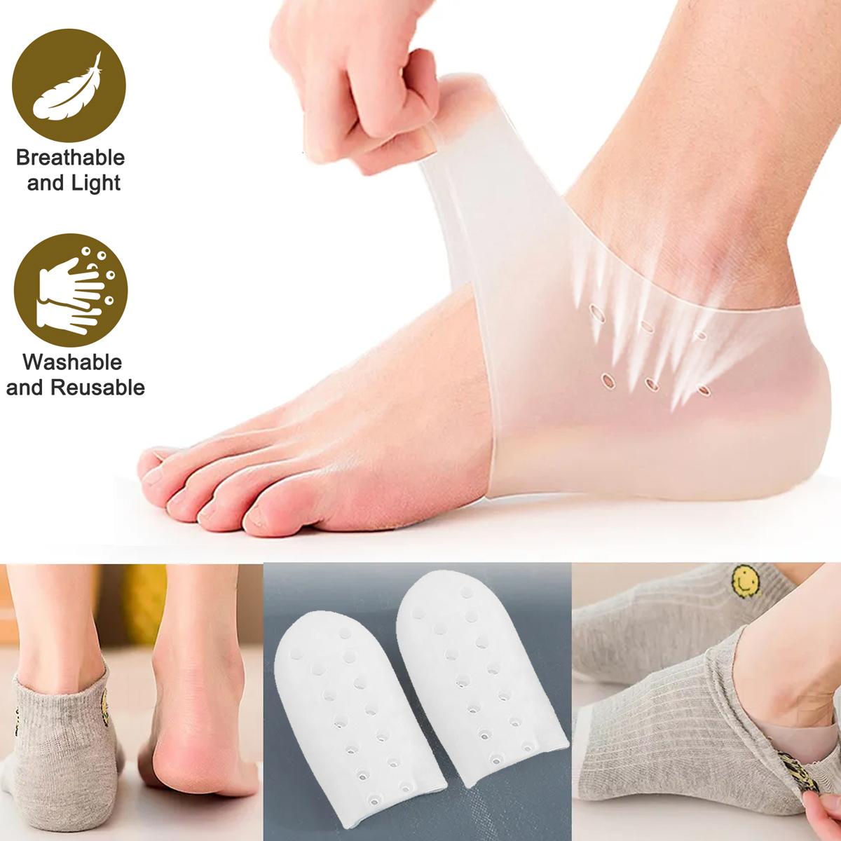 Silicone 2.5CM Gel Heel Protectors Invisible Shoe Insole (Silicone case plues gel pad) Height Increase Insoles ~2.5cm (subject to body weight)