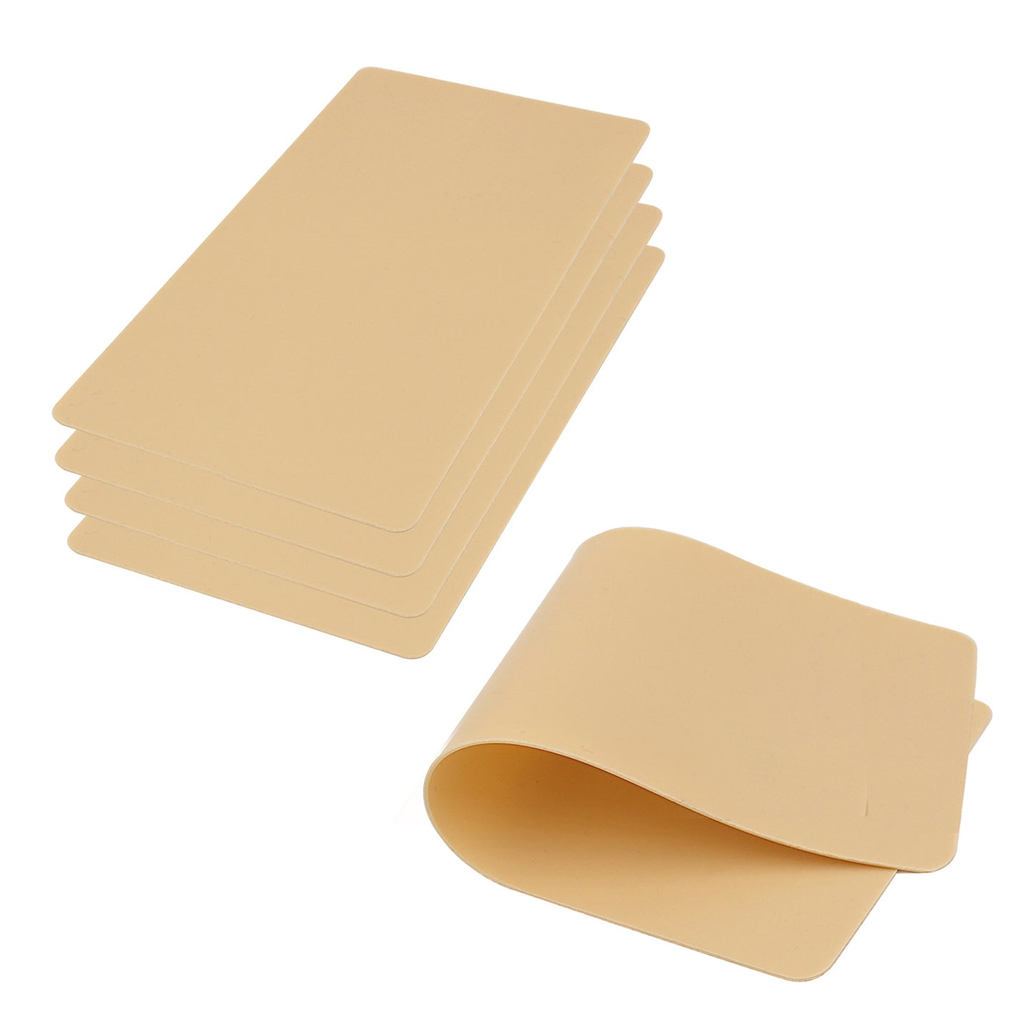 Tattoo Practice Skin, 5 Pcs in 1 Set Synthetic Skin for Tattooing, Silicone Fake Skin for Body Part Tattooing Practice PMU