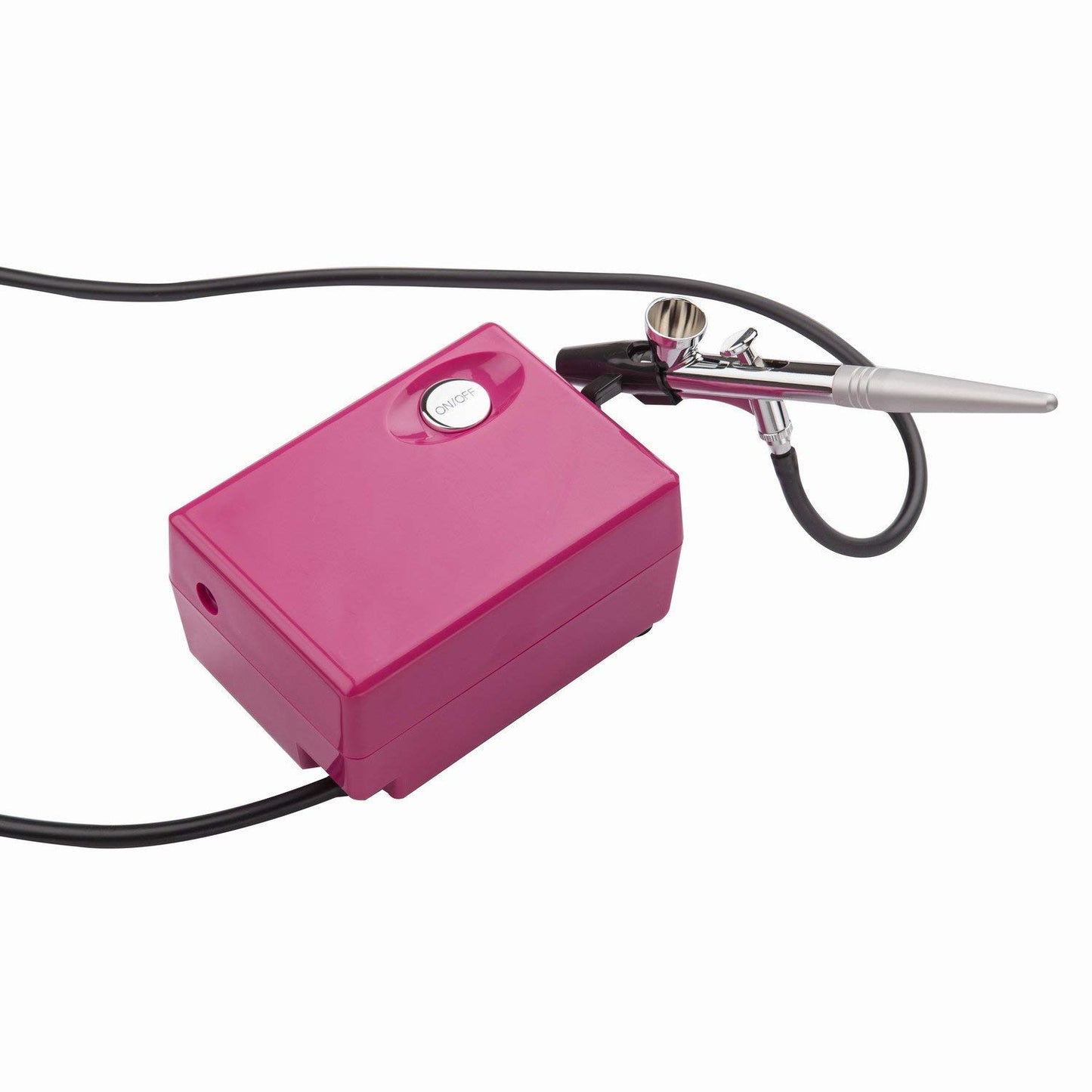 Airbrush Makeup Set Air Brush Kit for Face Paint with Mini Compressor 0.4mm Needle and Nozzle Nail Body Paint SP16 (RED)