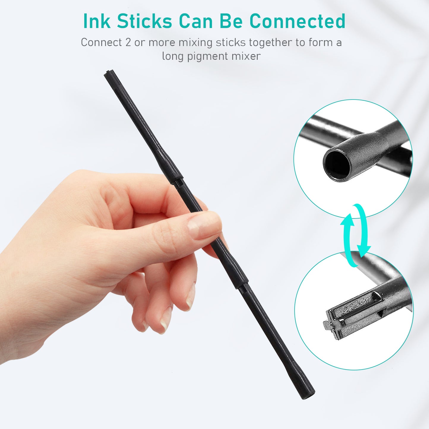 Tattoo Ink Mixer Set, Electric Tattoo Ink Stirrer Ink Agitating Machine with 5 Pcs Mixing Sticks for Tattoo Pigment Eyebrow Ink Makeup Liquid