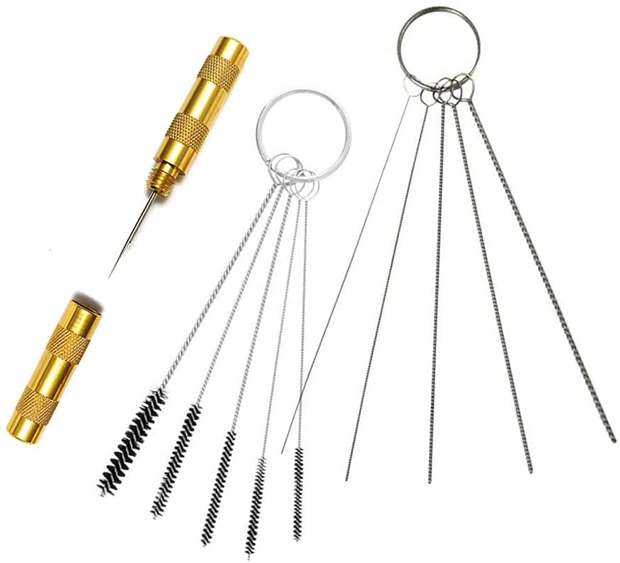 Airbrush Cleaning Kit Jaywayne Airbrush Cleaner Glass Cleaning Pot with Holder and Air Filter Mat,Airbrush Cleaning Tool Set with Nozzle Cleaning Needles Brush,Airbrush Spray Gun Cleaning Kit
