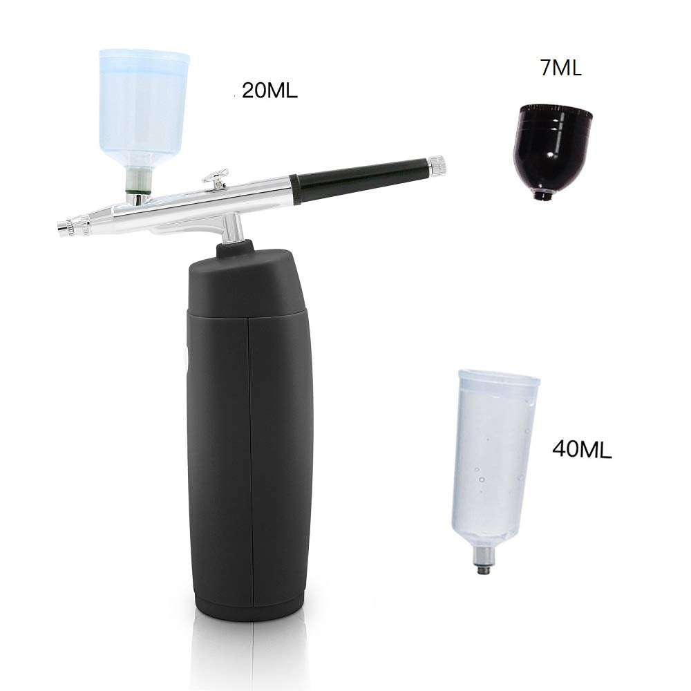 Airbrush Makeup Machine with Compressor Handheld Airbrush Kit Rechargeable for Travel in Beauty Cosmetic Skin Care Tattoos Manicure Body Painting