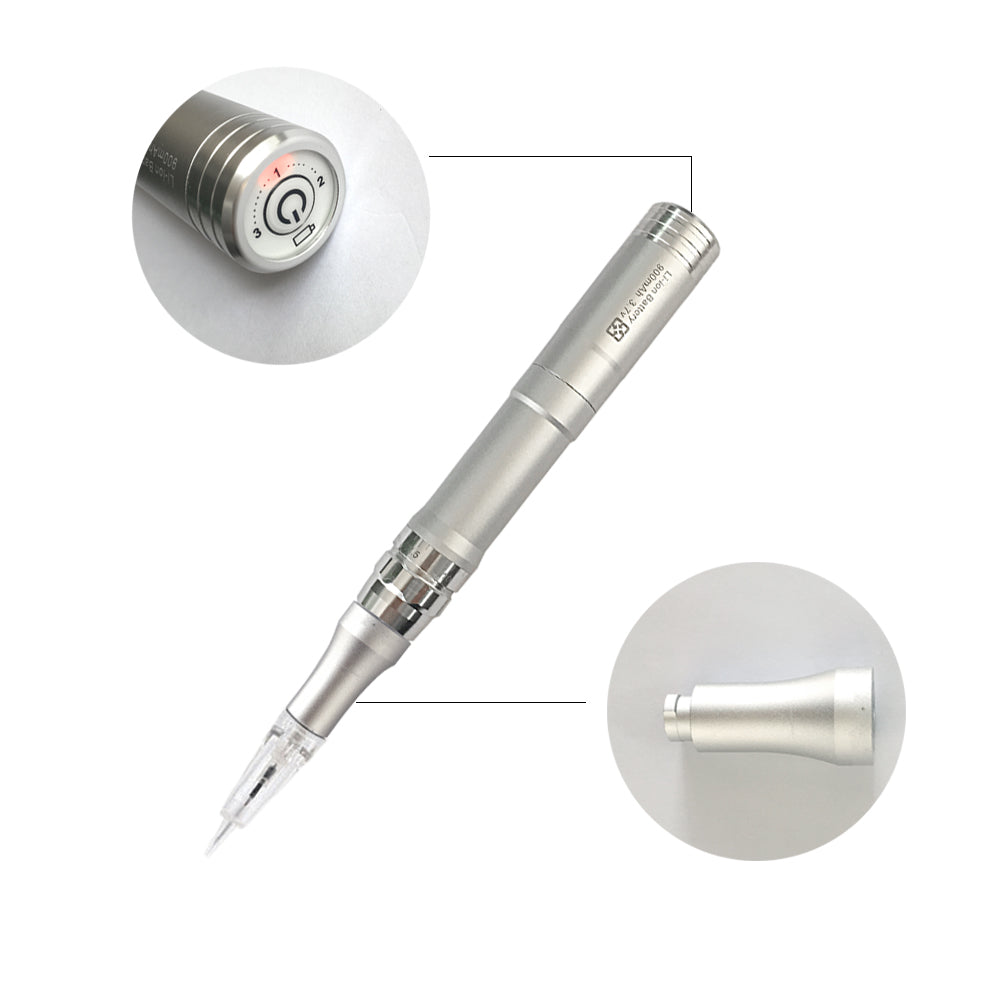 Permanent Makeup Machine Wireless Eyebrow Tattoo Machine for Eyebrows Lip Eyeliner Tattooing 2500-4000 RPM 4 in 1