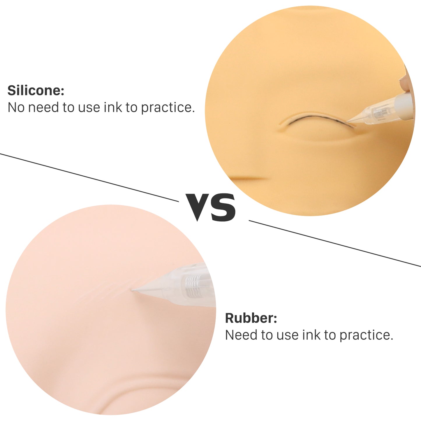 Silicone Tattoo Practice Skin, Fake Skin for Tattoo Practice, PMU Lips and Eyes Fake Skin for Microblading Practice