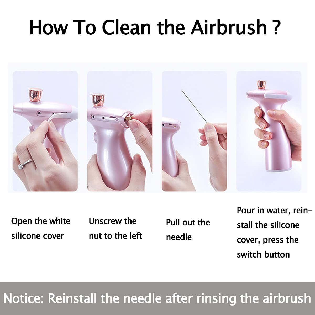 Airbrush Makeup Set Jaywayne Airbrush Makeup Kit Professional Airbrush Cosmetic Makeup System Rechargeable Cordless Moisturizing Atomizer Set Portable Face Mist Sprayer Nebulizer Handhold