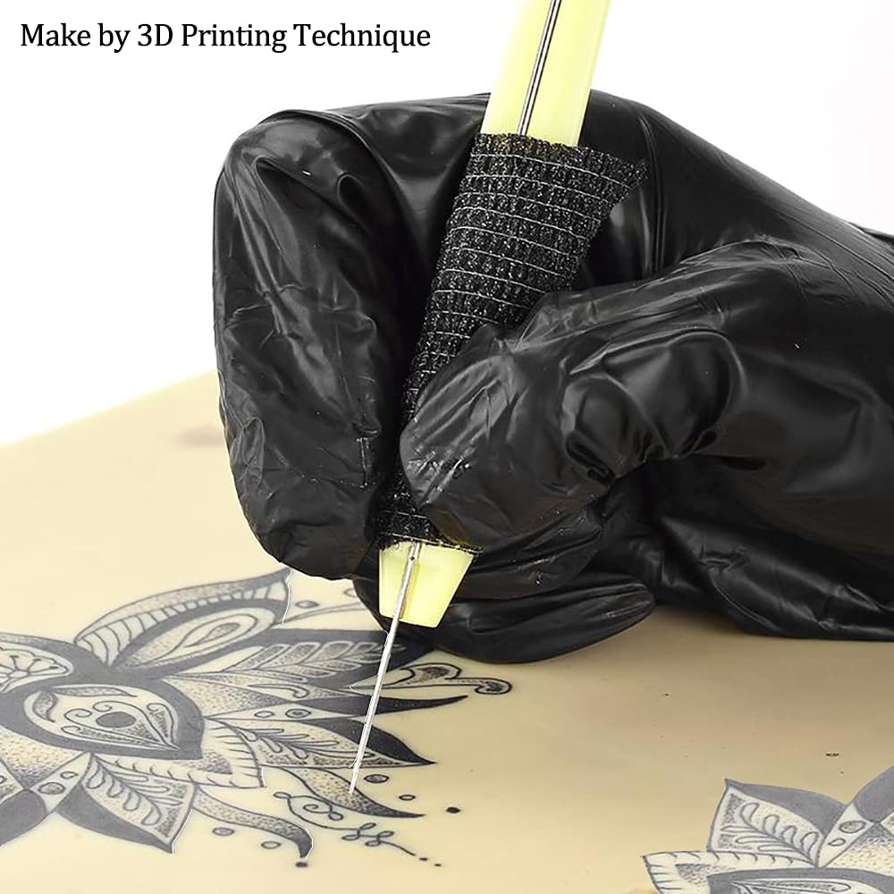 Jaywayne Stick and Poke Tattoo Kit,Tattoo Kit with 10 PCS Tattoo Needles,Hand Poke Tattoo Supplies Kit with Tattoo Practice Skins Cohesive Bandage DIY Hand Poke Pen