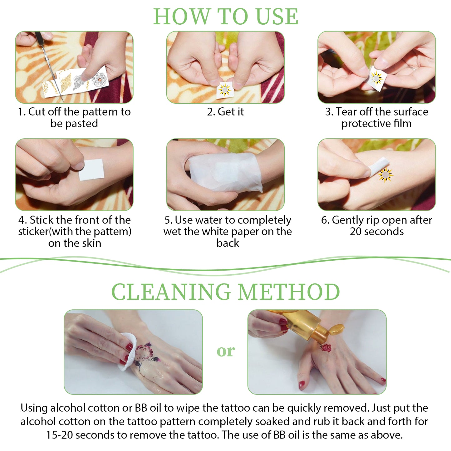 Henna Tattoo, Metallic Temporary Tattoo 9 Pcs, Gold Freckles Fake Tattoo Stickers Waterproof for Women Teen Girls,Beach, Festivals, & Parties