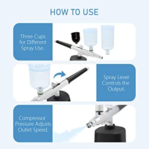 Airbrush Makeup Machine with Compressor Handheld Airbrush Kit Rechargeable for Travel in Beauty Cosmetic Skin Care Tattoos Manicure Body Painting