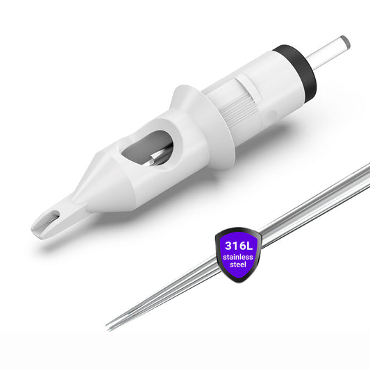 20Pcs Cartridge Tattoo Needles 1/3/5/7RL Disposable Sterilized Safety Tattoo Needle for Cartridge Machines Grips
