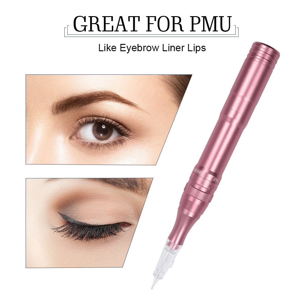 Wireless Permant Makeup Machine USB Microblading Eyebrow Tattoo Pen Cordless PMU Makeup Machine for Eyebrow 3 Level Speed 15000-35000 RPM