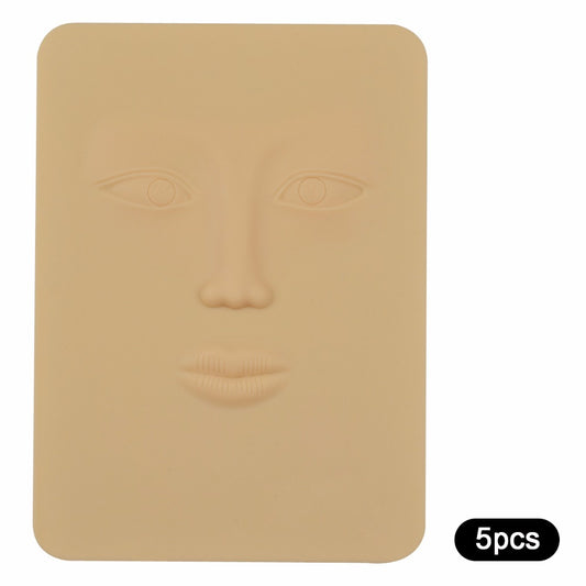 Thick Rubber Tattoo Practice Skin, 5 Pcs Tattoo Practice Fake Skin Kit Fake Eyes and Lips for Permanent Makeup Training Beginners