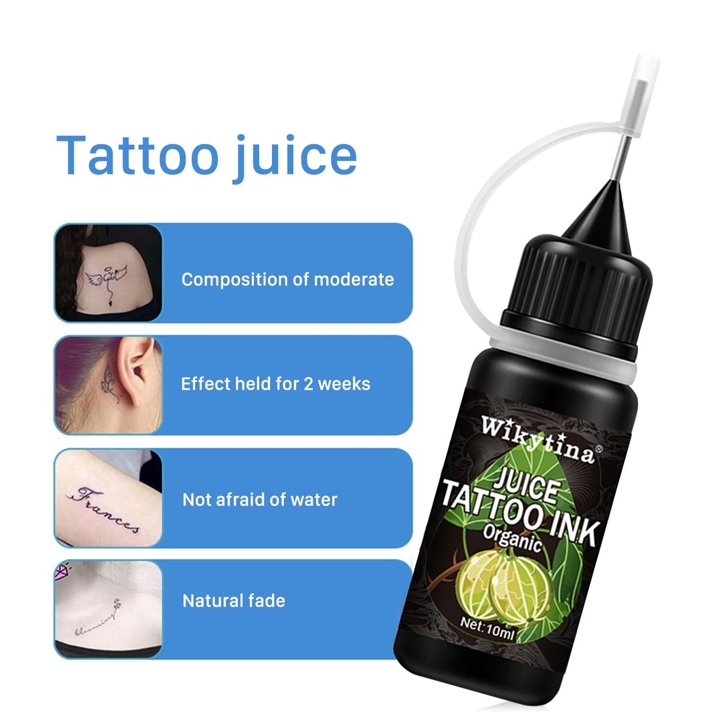 Temporary Tattoo Kit Waterproof Juice Tattoo Kit With Stencils Body Paint Fake Tattoos Sticker Semi Permanent with Tattoo Ink