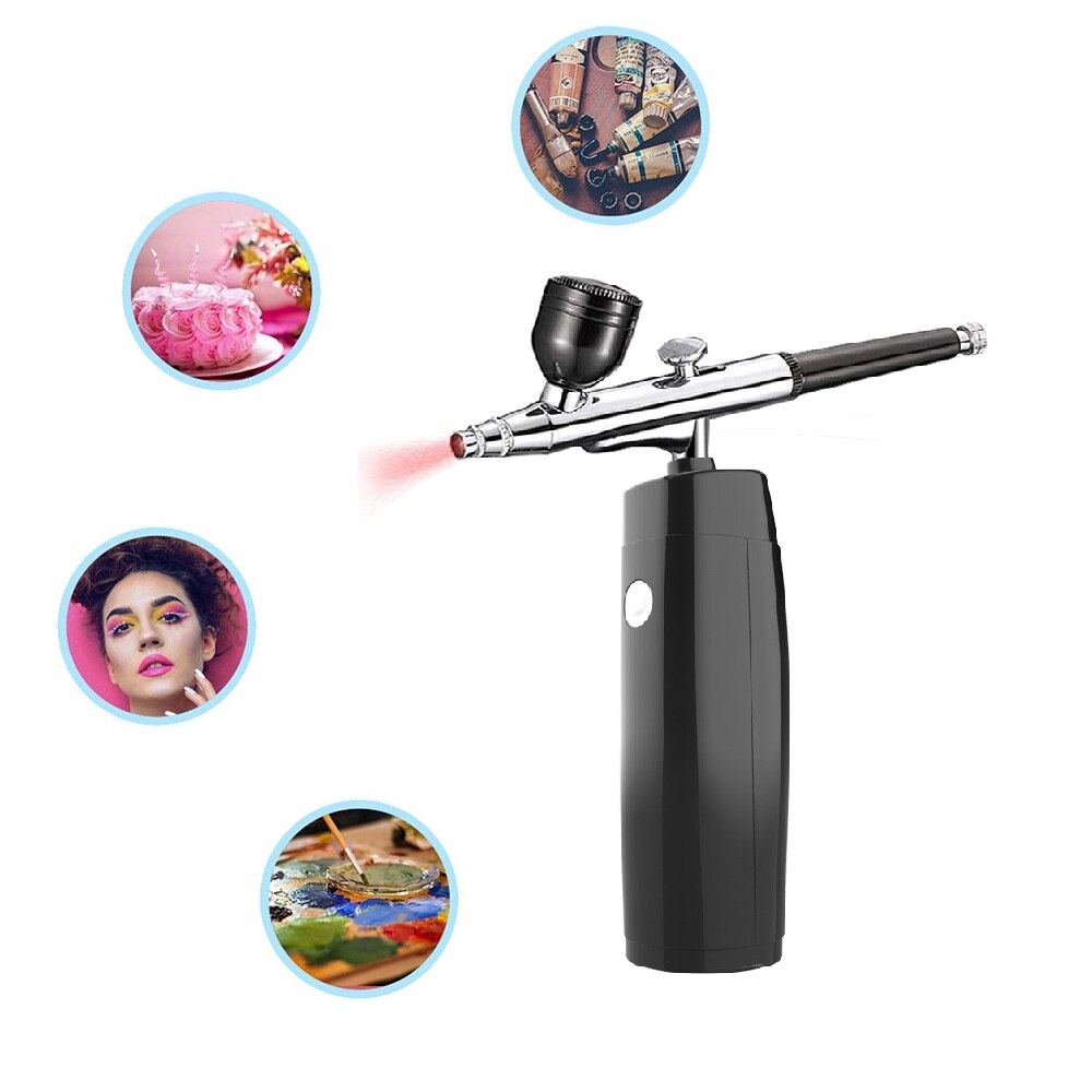 Wireless Airbrush Set Small Spray Pump Pen Set Air Compressor Kit for Art Painting Tattoo Craft Cake Spray Model Rechargeable
