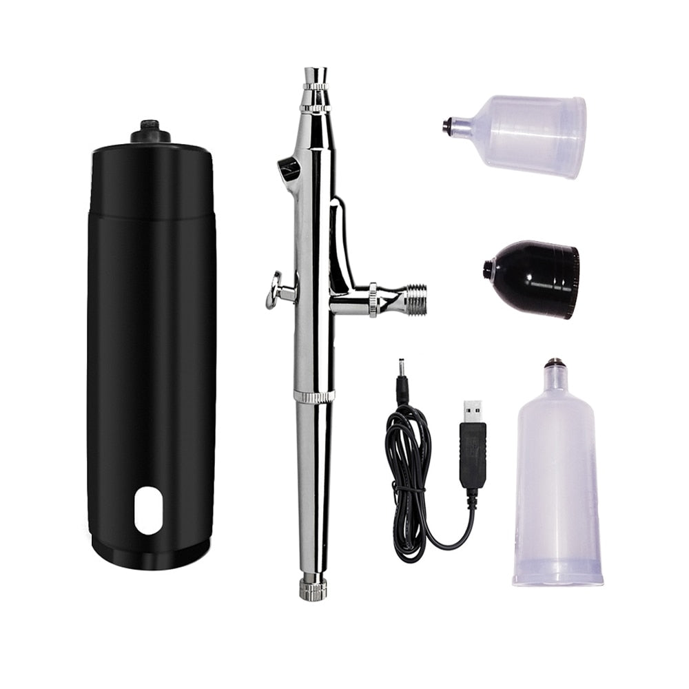 Wireless Airbrush Set Small Spray Pump Pen Set Air Compressor Kit for Art Painting Tattoo Craft Cake Spray Model Rechargeable