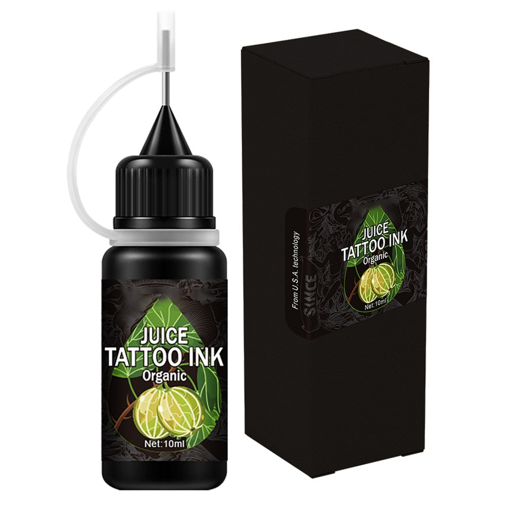 Temporary Tattoo Pigment Body Paint Kit Waterproof Juice Tattoo Ink Body Art Paint Kit with Tattoo Stencils